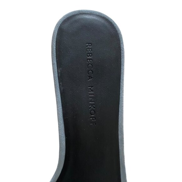 NWOT REBECCA MINKOFF Decklynn Embellished Kitten-heel Mules In Blue 8.5 - Picture 9 of 9